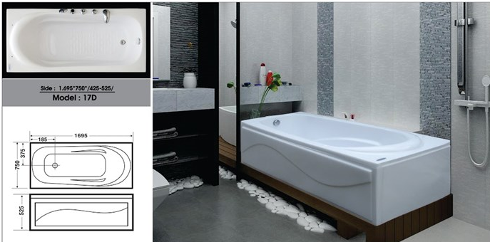  Bồn tắm nằm Việt Mỹ  17D