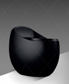   Bàn cầu  trứng 1 khối màu đen  KT- 073D