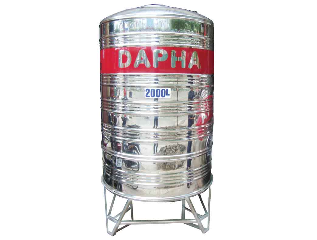 Bồn nước inox DAPHA ALPHA 2000L đứng