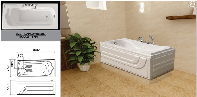 Bồn tắm nằm Việt Mỹ  17RF