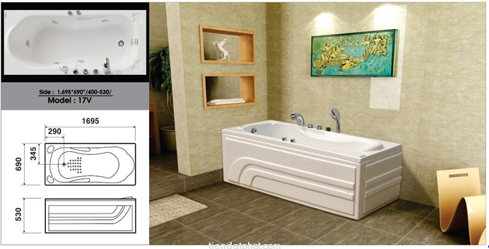 Bồn tắm nằm Việt Mỹ  17V