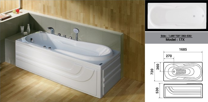 Bồn tắm nằm Việt Mỹ  17X