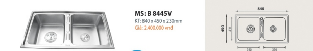  CHẬU RỬA CHÉN CAO CẤP  ROLAND     B 8845V