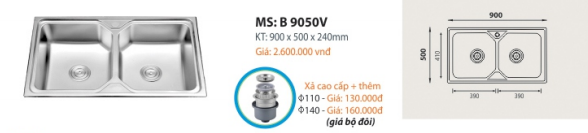  CHẬU RỬA CHÉN CAO CẤP  ROLAND     B 9050V