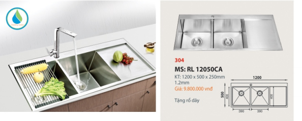 CHẬU RỬA CHÉN CAO CẤP  ROLAND  RL 12050CA