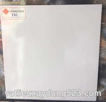 Gạch lát nền giá rẻ 40 x 40 - Viglacera T01 trắng trơn