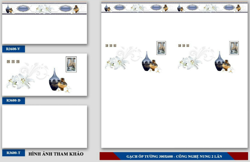 Gạch  ốp tường giá rẻ  30*60  R3600