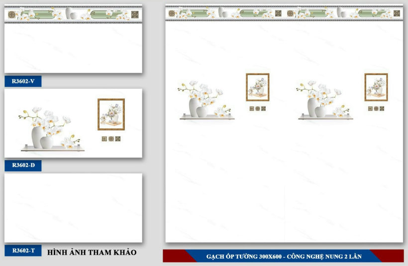 Gạch ốp tường giá rẻ 30*60 R3602