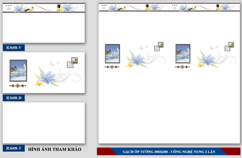 Gạch ốp tường giá rẻ 30*60 R3608