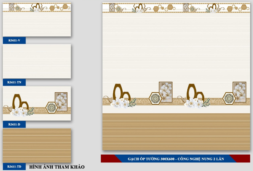 Gạch ốp tường giá rẻ 30*60  R3611