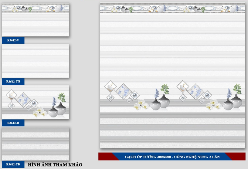Gạch ốp tường giá rẻ 30*60  R3612