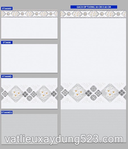 Gạch ốp tường giá rẻ GRANDCERA 30 x 60 ST3608