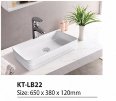 Lavabo đặt bàn chữ nhật  KT- LB22