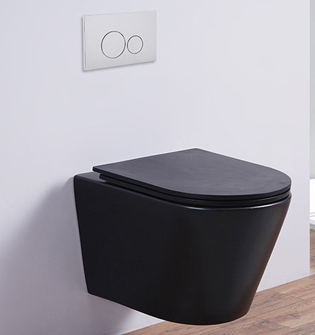 Bàn cầu treo tường màu đen