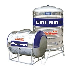 Bồn nước inox  Bình Minh  500l nằm