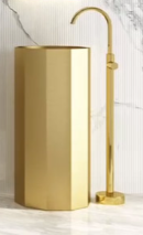 Chậu Lavabo Trụ Mạ Vàng