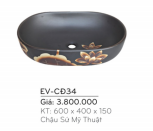 Chậu Sứ Mỹ Thuật EVEREST  EV - CĐ34