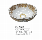Chậu Sứ Mỹ Thuật EVEREST  EV - CĐ45