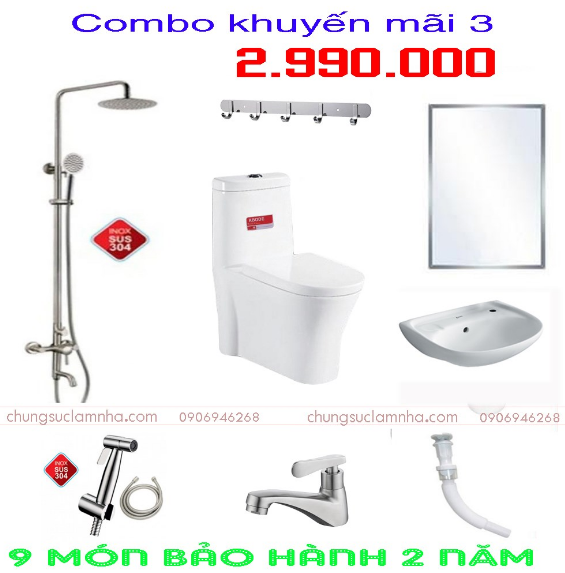 COMBO số 3 Thiết Bị Phòng tắm