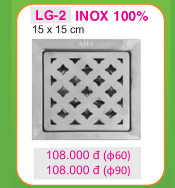 Ga Phễu Thoát Sàn Inox 304 LG-2