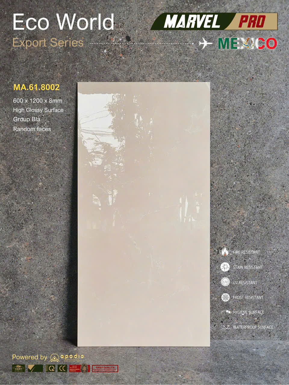 GẠCH APODIO 600*1200  MA.61.8002