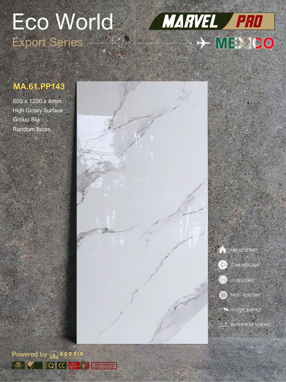 GẠCH APODIO 600*1200  MA.61.PP143