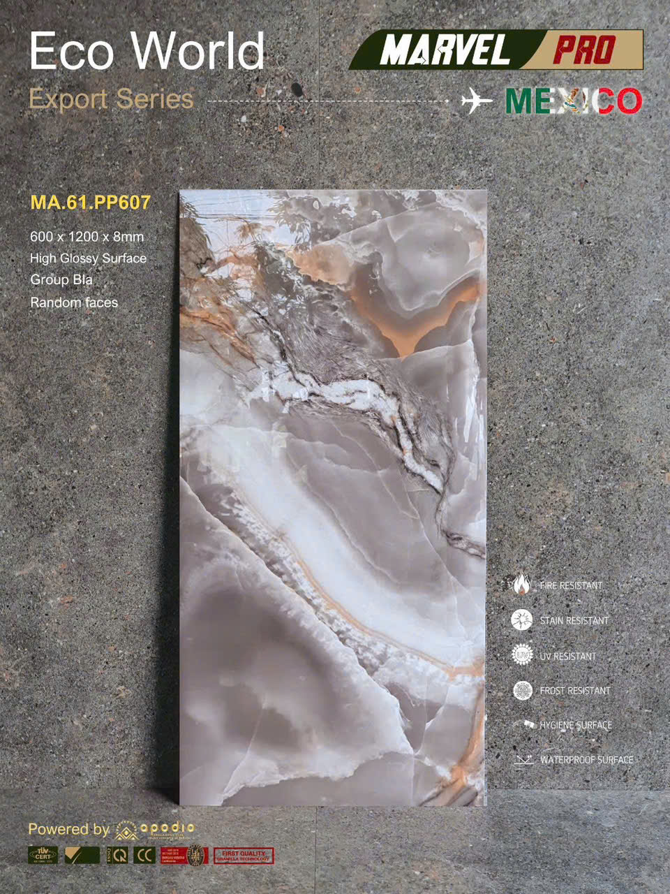 GẠCH APODIO 600*1200  MA.61.PP607