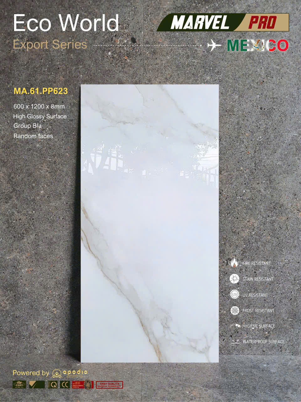 GẠCH APODIO 600*1200  MA.61.PP623
