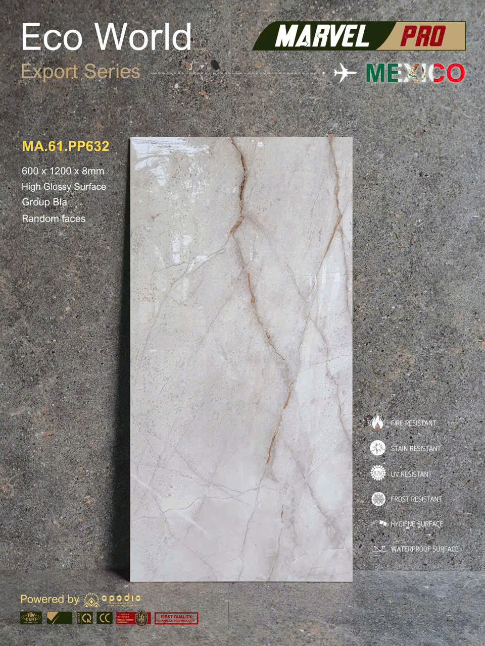 GẠCH APODIO 600*1200  MA.61.PP632
