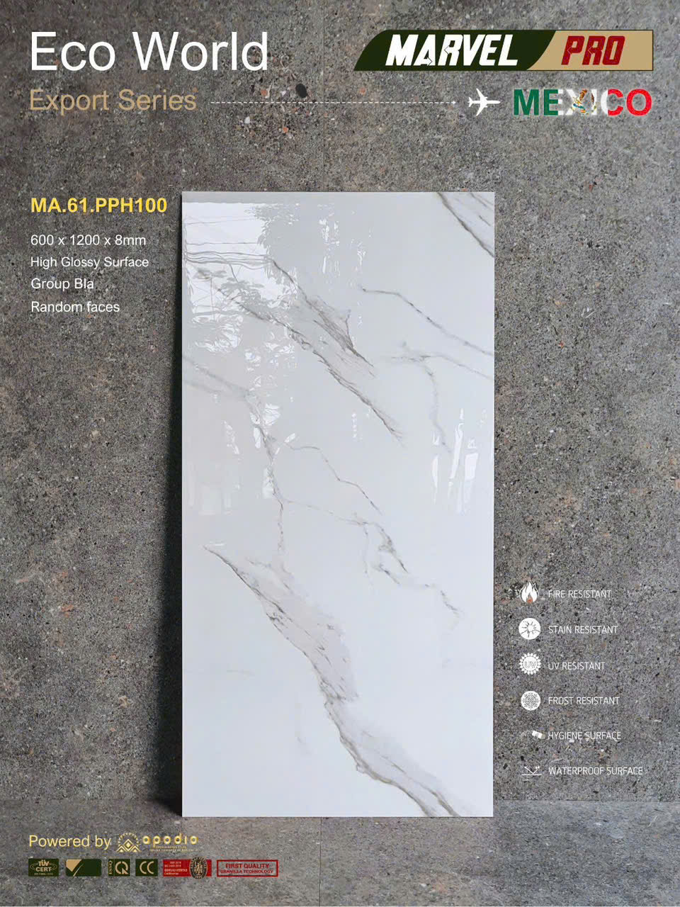 GẠCH APODIO 600*1200  MA.61.PPH100