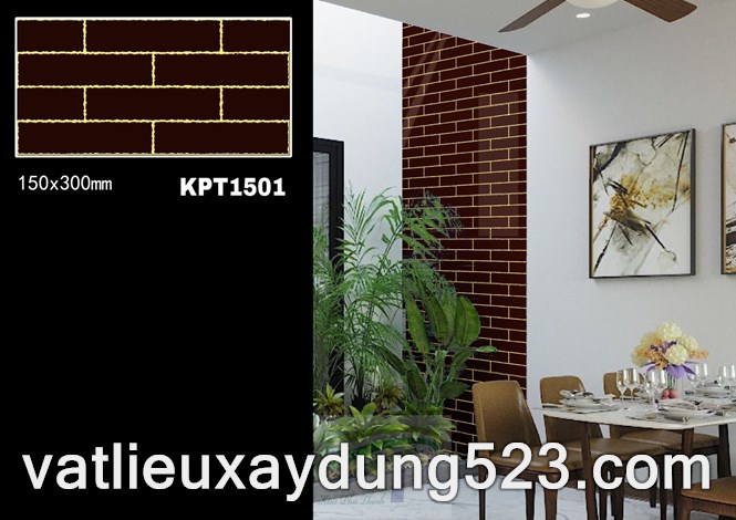 Click để xem hình đầy đủ Gạch khắc kim  15 x 30  màu đỏ