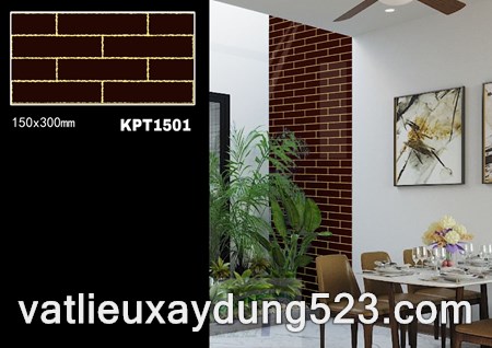 Gạch khắc kim 15 x 30 màu đỏ