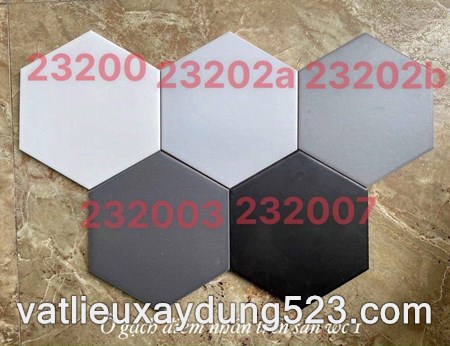 GẠCH LỤC GIÁC MÀU ĐEN  232007