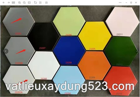 GẠCH LỤC GIÁC MÀU XANH BIỂN 23208