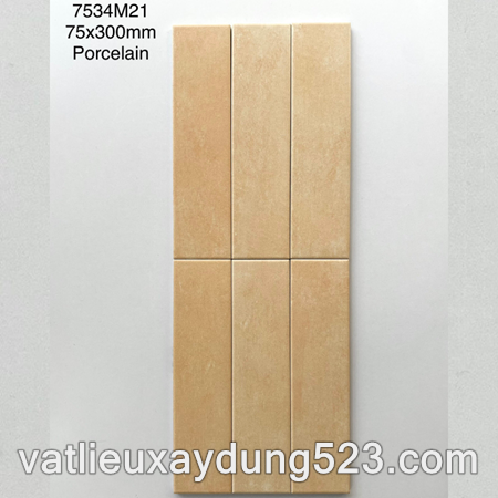 Gạch thẻ porcelain 75x300mm mã MD7534M21