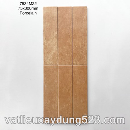 Gạch thẻ porcelain 75x300mm mã MD7534M22