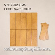Gạch thẻ Porcelain mờ lượn KT 75x230mm mã 752304M
