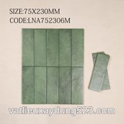 Gạch thẻ Porcelain mờ lượn KT 75x230mm mã 752306M