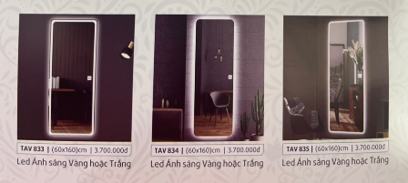 Gương Toàn Thân Đèn LED  Tân An Vinh - TAV 833 - 834 - 835