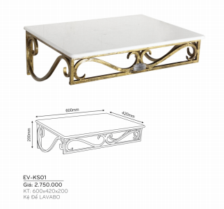 Kệ Để Lavabo Mỹ Thuật EVEREST  EV - KS01