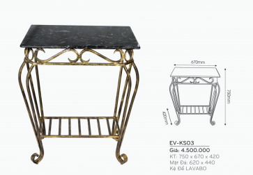 Kệ Để Lavabo Mỹ Thuật EVEREST  EV - KS03