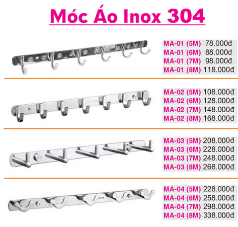 Móc Áo  ASIA  Inox 304